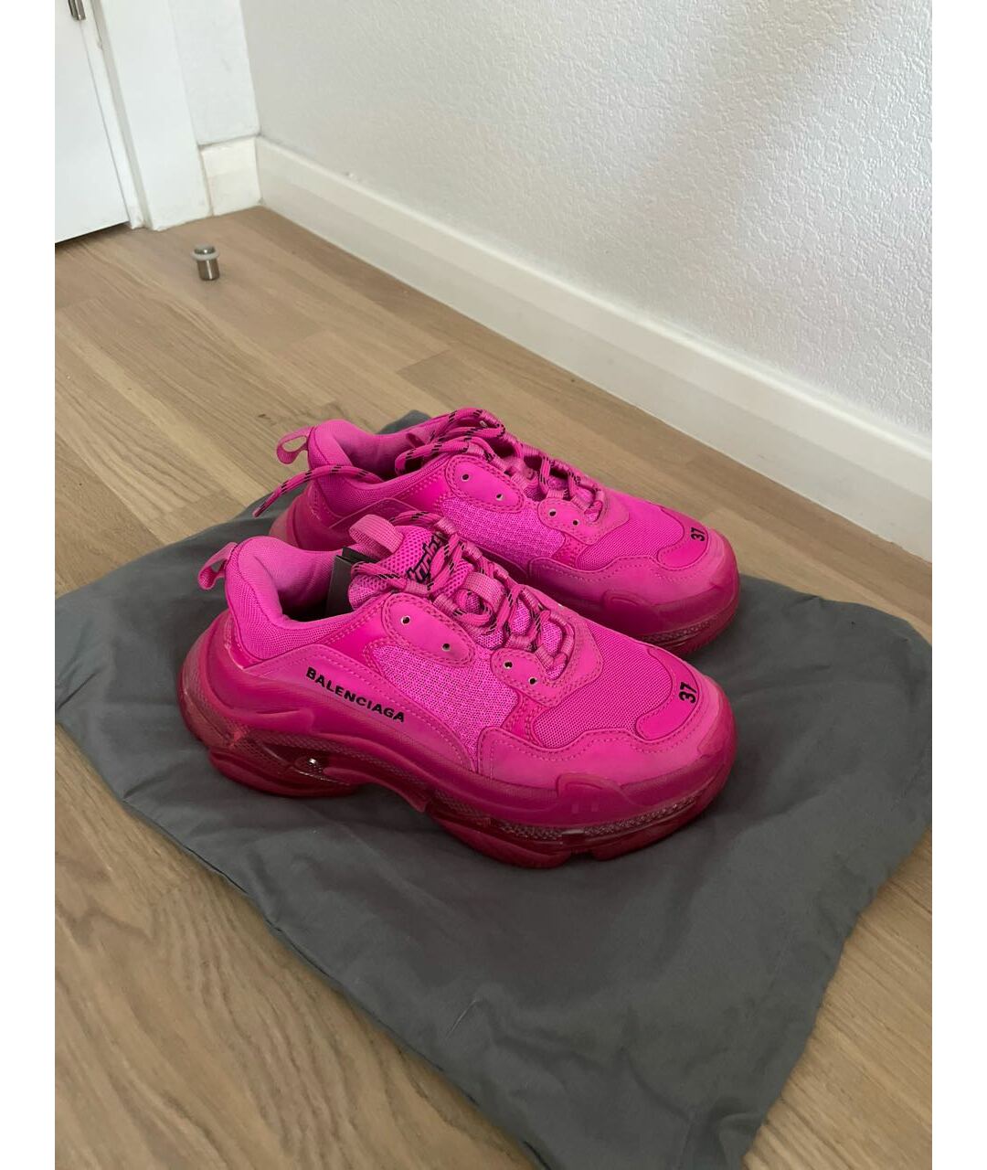 BALENCIAGA Розовые резиновые кроссовки, фото 6