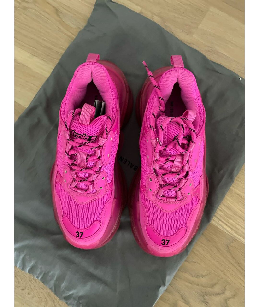BALENCIAGA Розовые резиновые кроссовки, фото 3