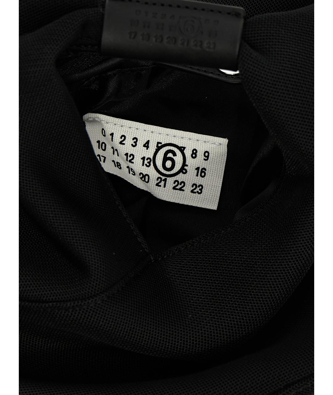 MM6 MAISON MARGIELA Черная синтетическая сумка с короткими ручками, фото 4