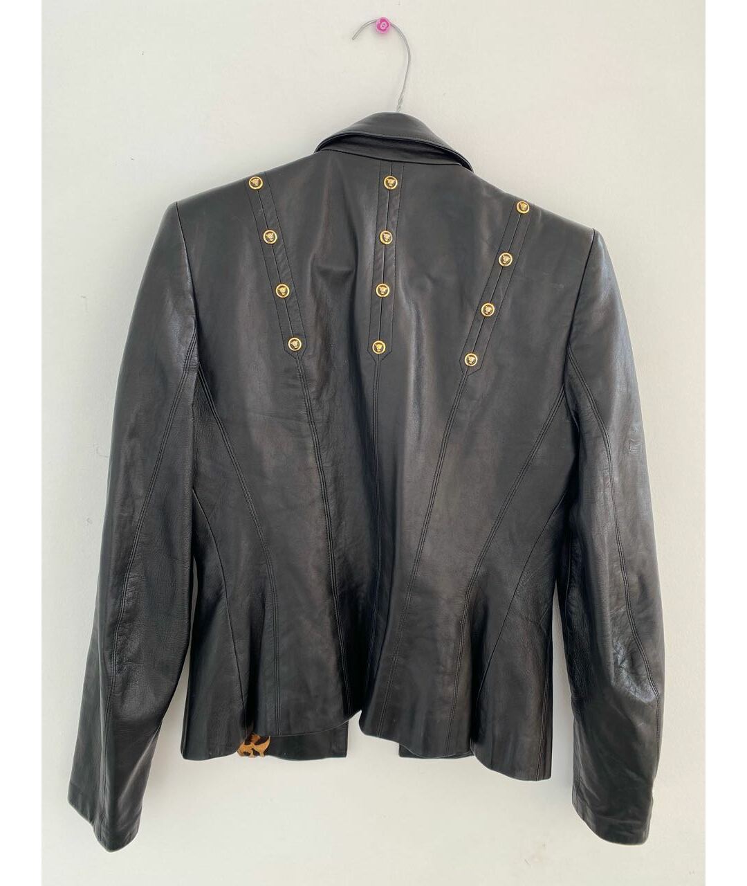 ESCADA VINTAGE Черный кожаный жакет/пиджак, фото 2