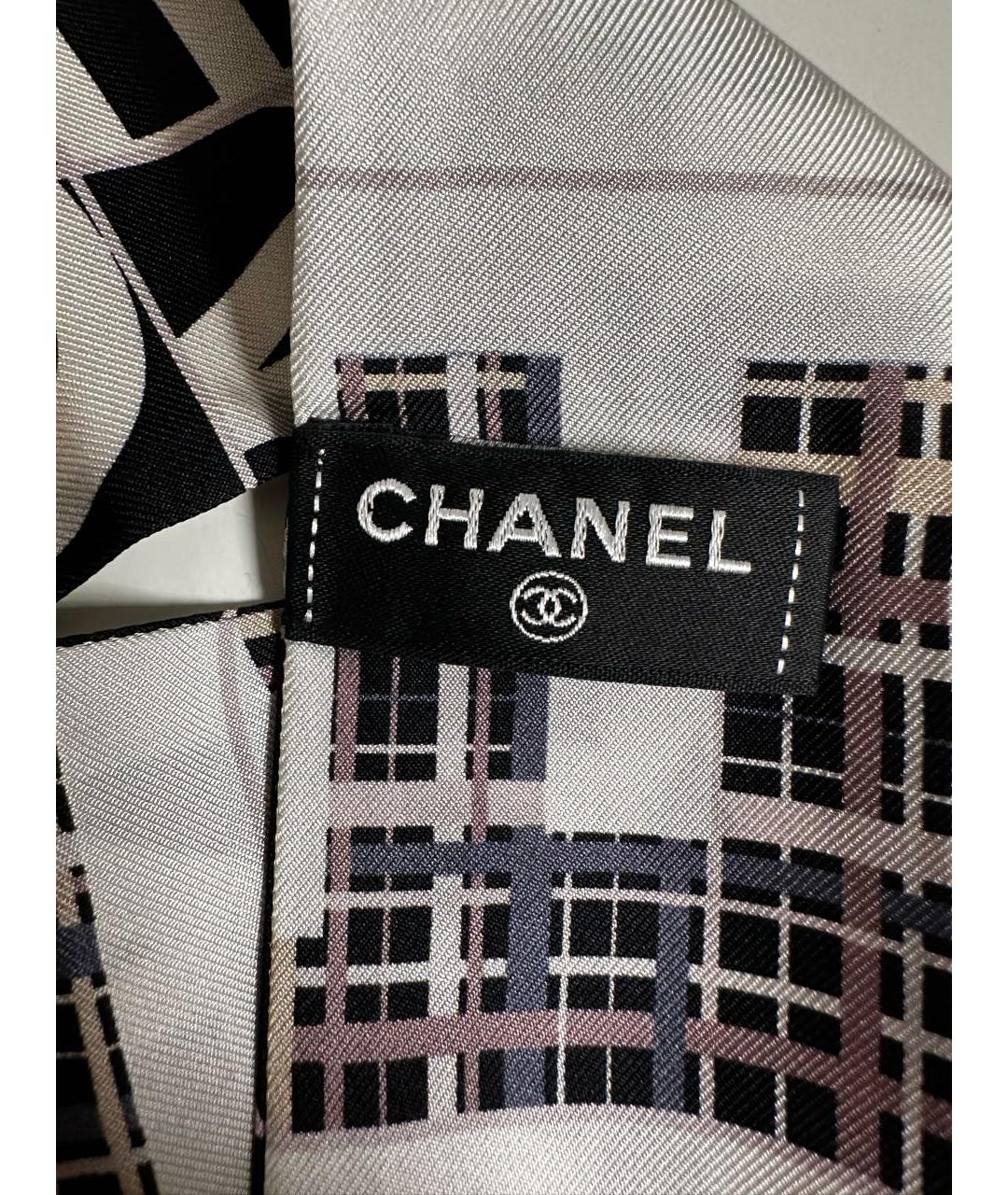CHANEL Мульти шелковый шарф, фото 5