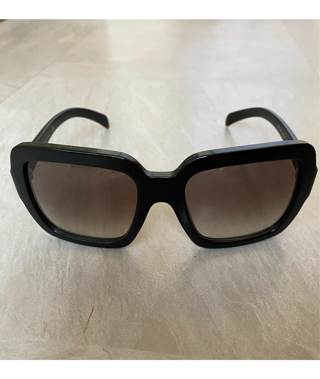 PRADA Черные пластиковые солнцезащитные очки, фото 5