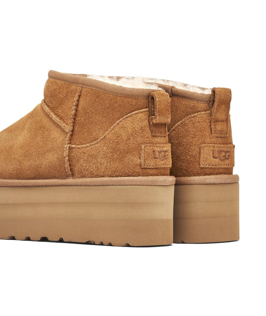 UGG AUSTRALIA Коричневые замшевые ботинки, фото 4