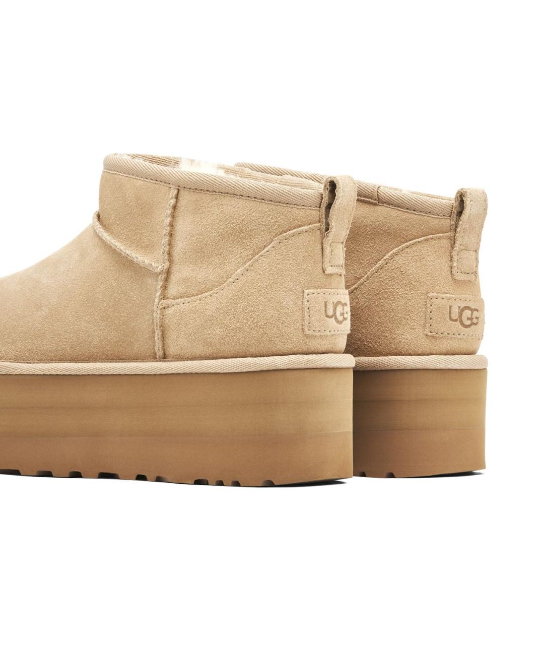 UGG AUSTRALIA Бежевые замшевые ботинки, фото 4