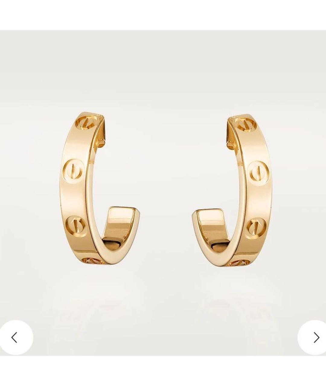 CARTIER Золотые серьги из желтого золота, фото 4