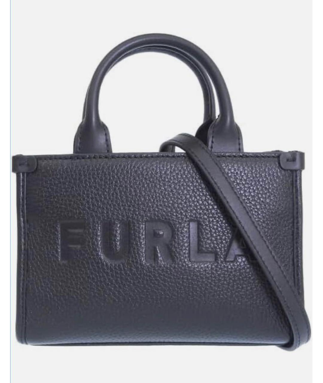 FURLA Черная кожаная сумка через плечо, фото 8