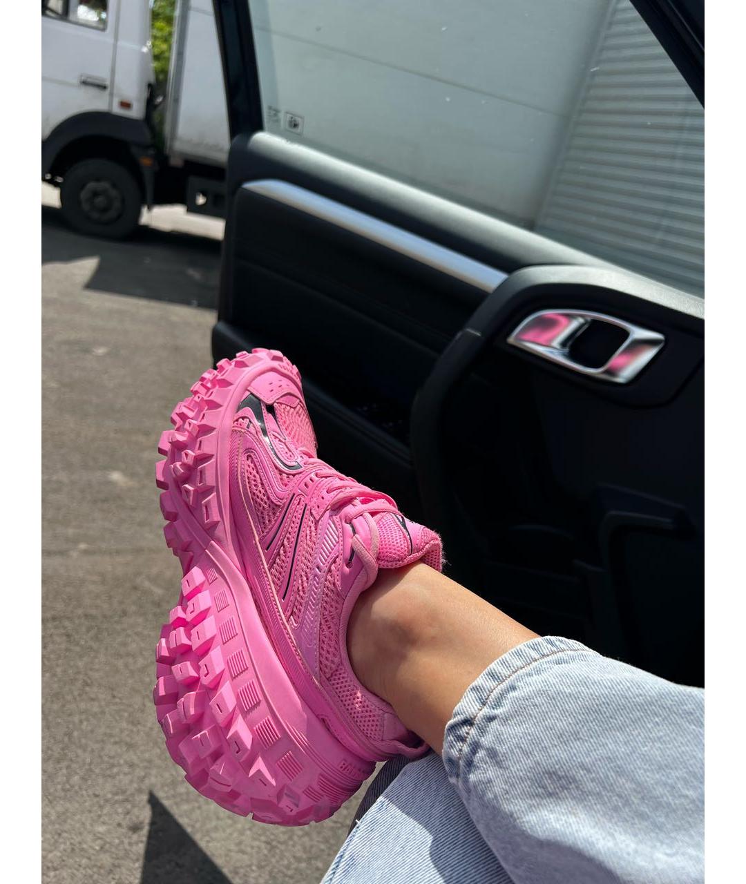 BALENCIAGA Розовые текстильные кроссовки, фото 2