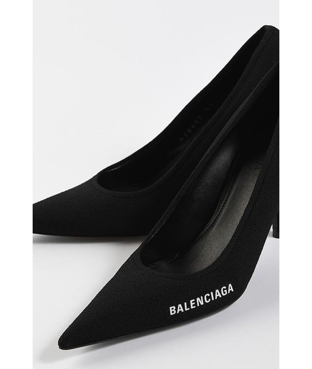 BALENCIAGA Черные текстильные туфли, фото 5