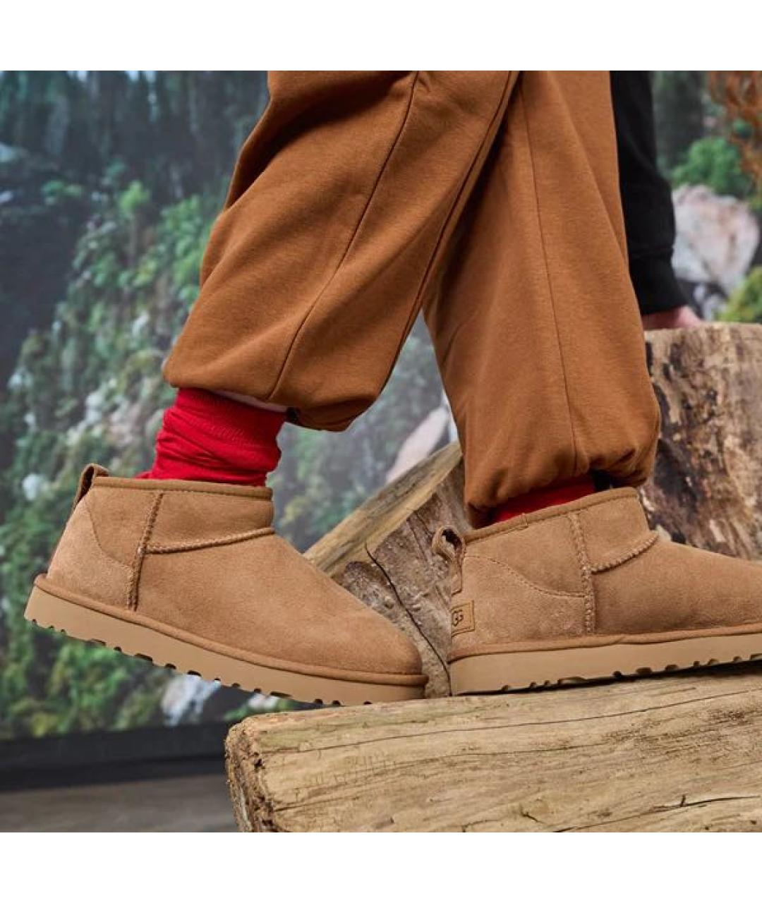 UGG AUSTRALIA Коричневые замшевые ботинки, фото 8