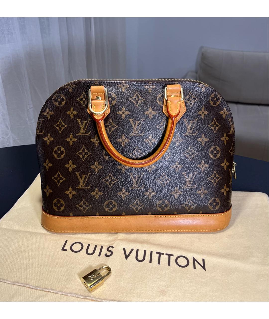 LOUIS VUITTON Коричневая сумка с короткими ручками, фото 3