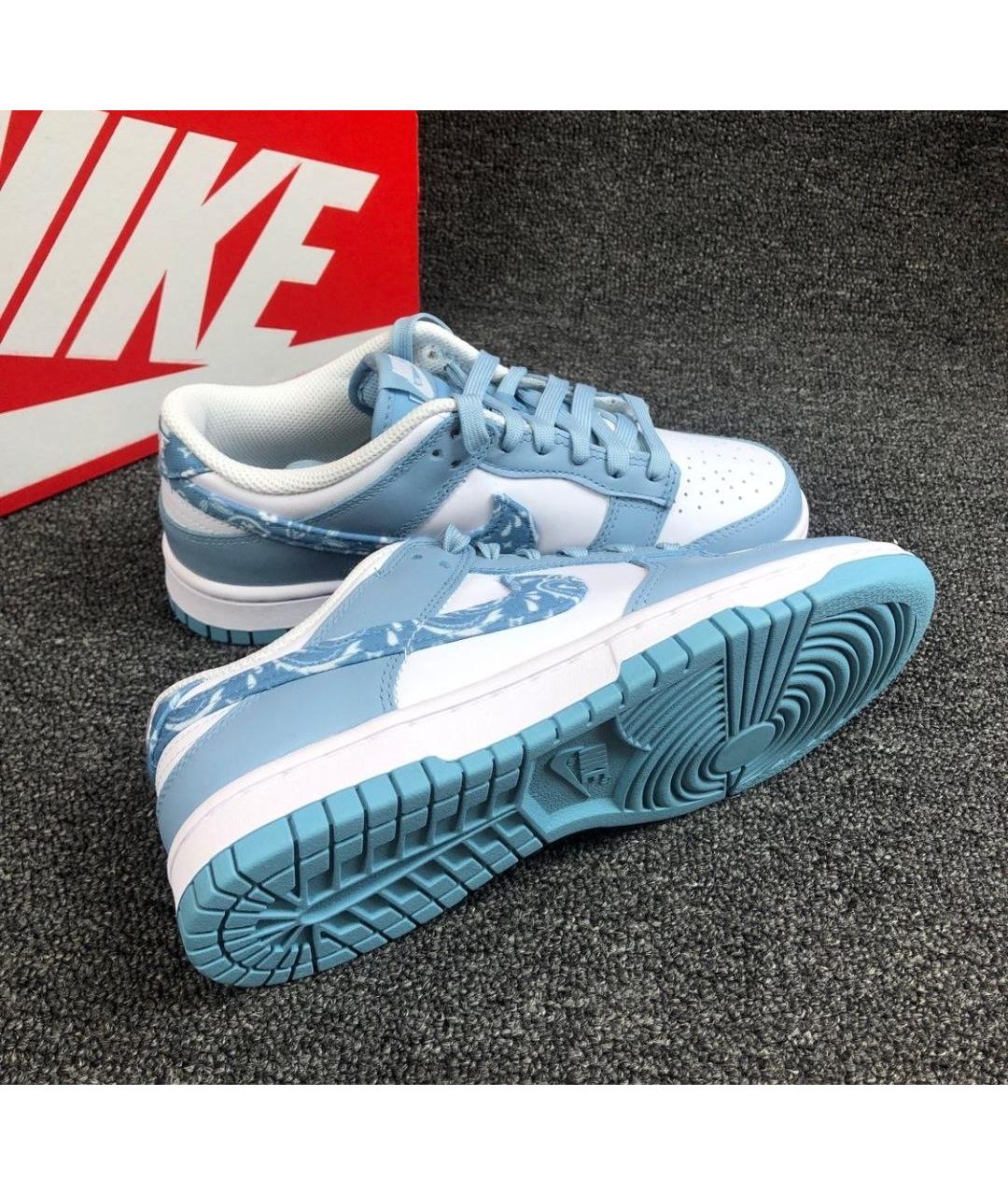 NIKE Голубые кожаные кроссовки, фото 4