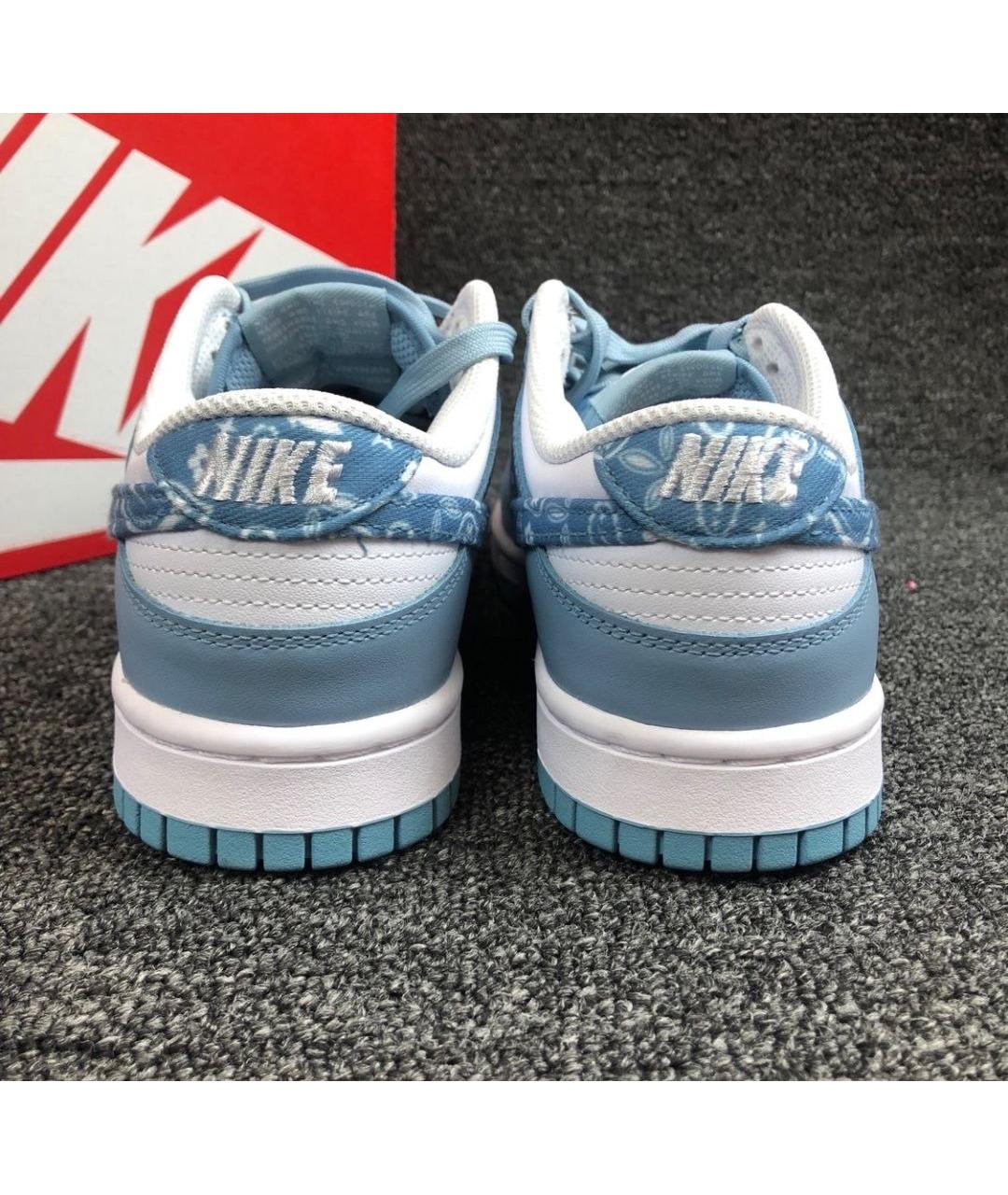 NIKE Голубые кожаные кроссовки, фото 5