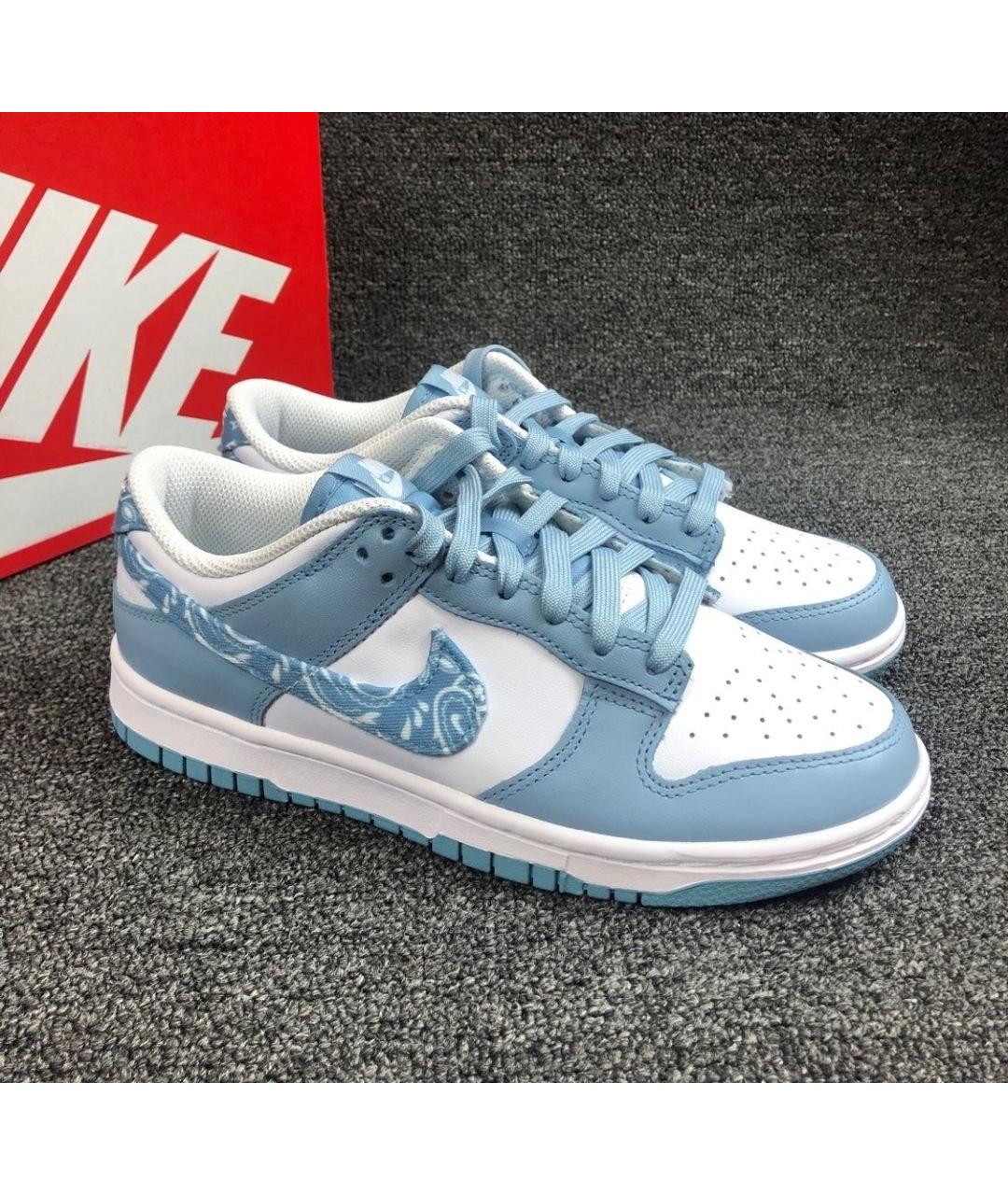 NIKE Голубые кожаные кроссовки, фото 2