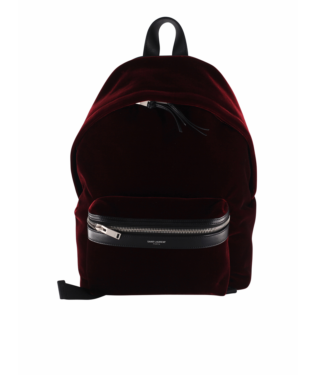 SAINT LAURENT Бордовый бархатный рюкзак, фото 1