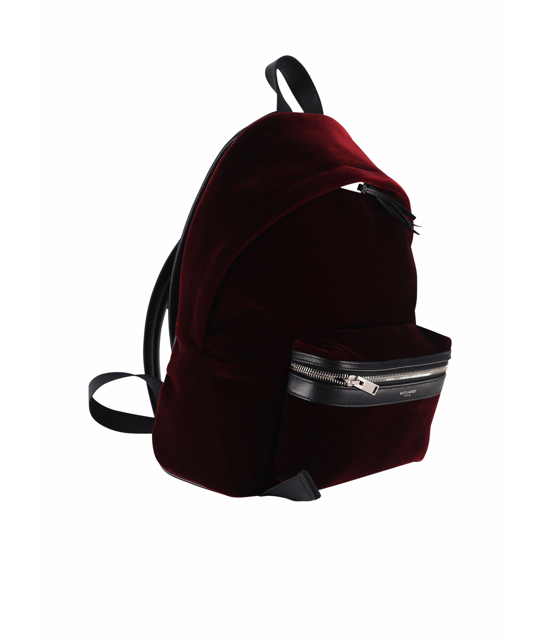 SAINT LAURENT Бордовый бархатный рюкзак, фото 2