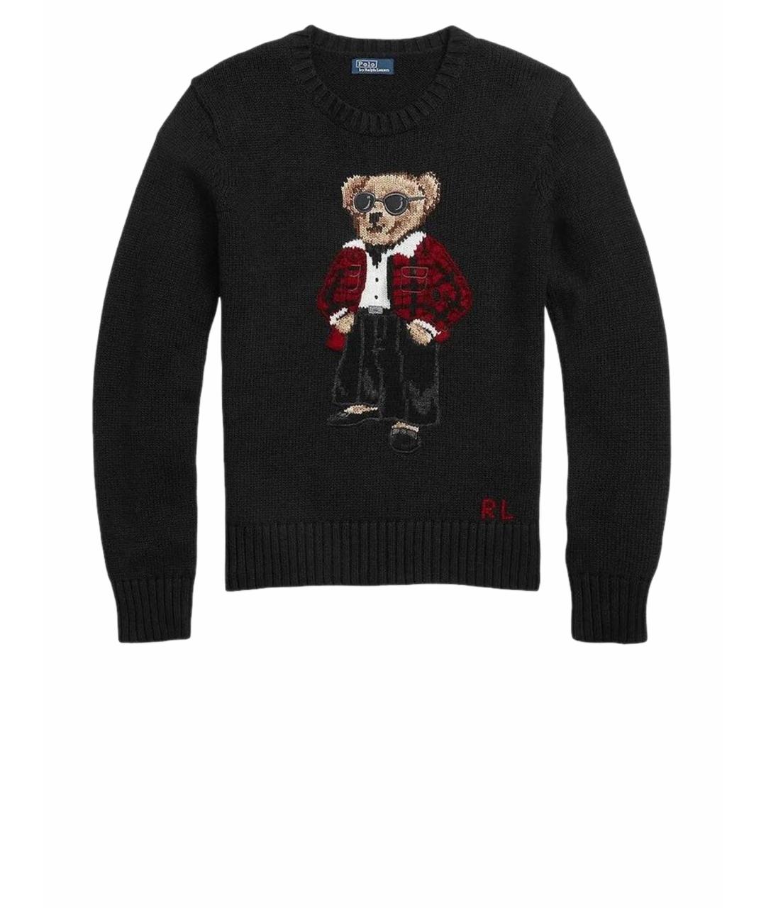 POLO RALPH LAUREN Черный хлопковый джемпер / свитер, фото 1