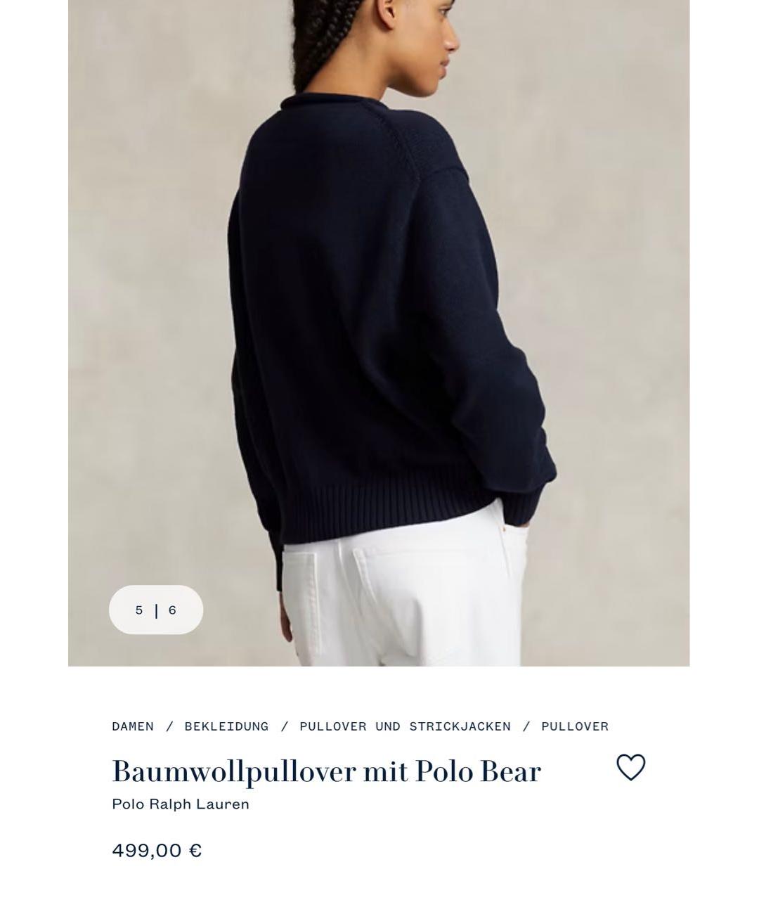 POLO RALPH LAUREN Черный хлопковый джемпер / свитер, фото 2