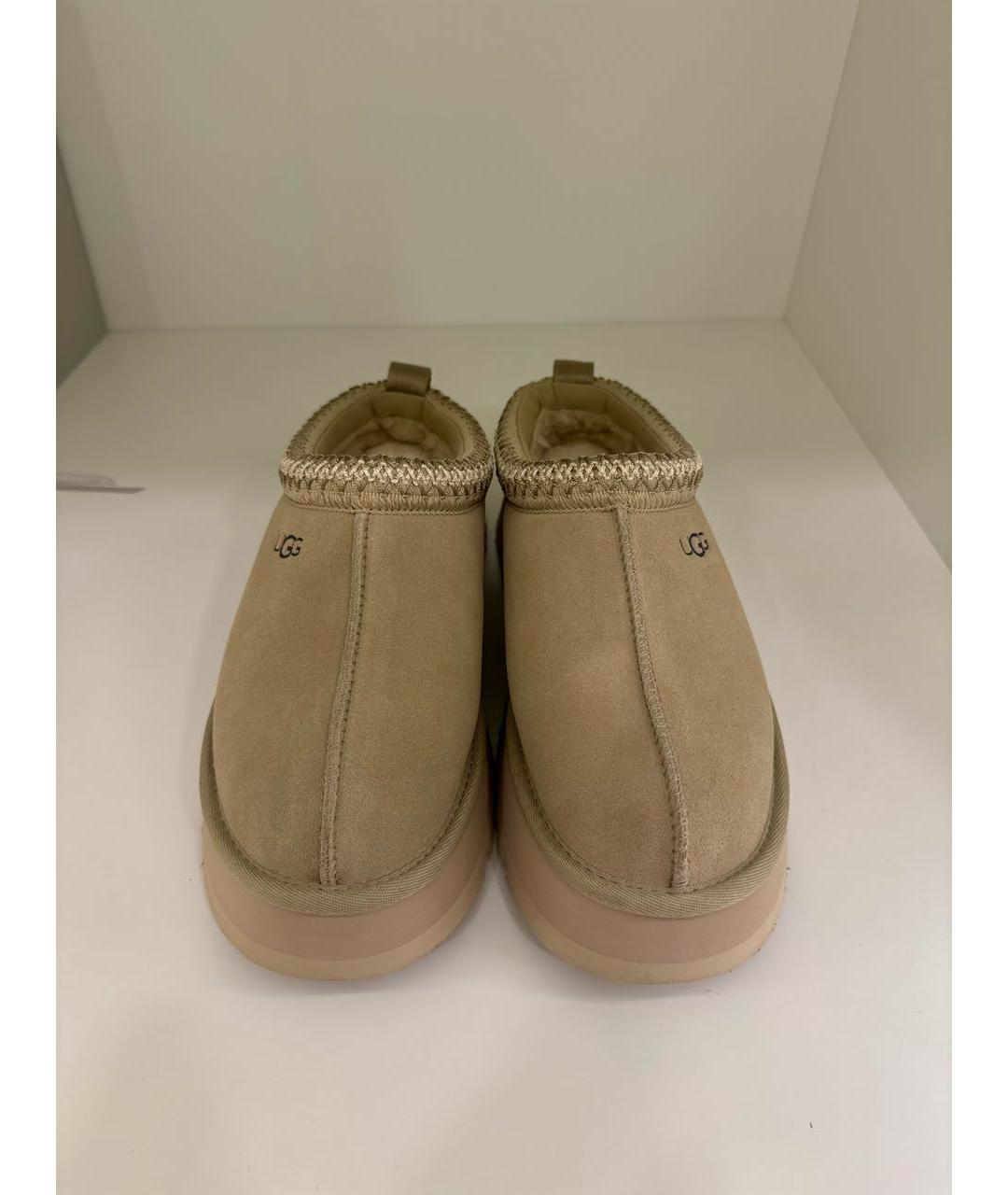 UGG AUSTRALIA Бежевые замшевые сабо, фото 2