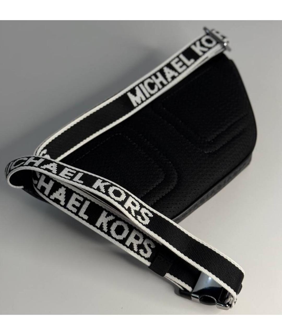 MICHAEL KORS Черная кожаная поясная сумка, фото 4