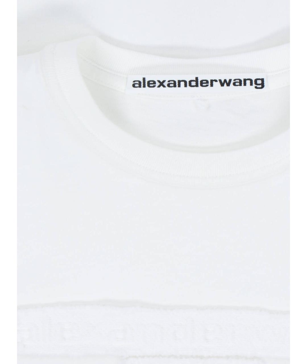 ALEXANDER WANG Белая хлопковая футболка, фото 3