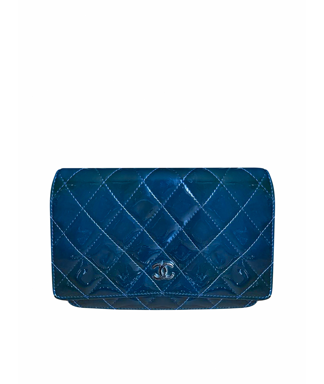 CHANEL PRE-OWNED Синяя сумка тоут из лакированной кожи, фото 1
