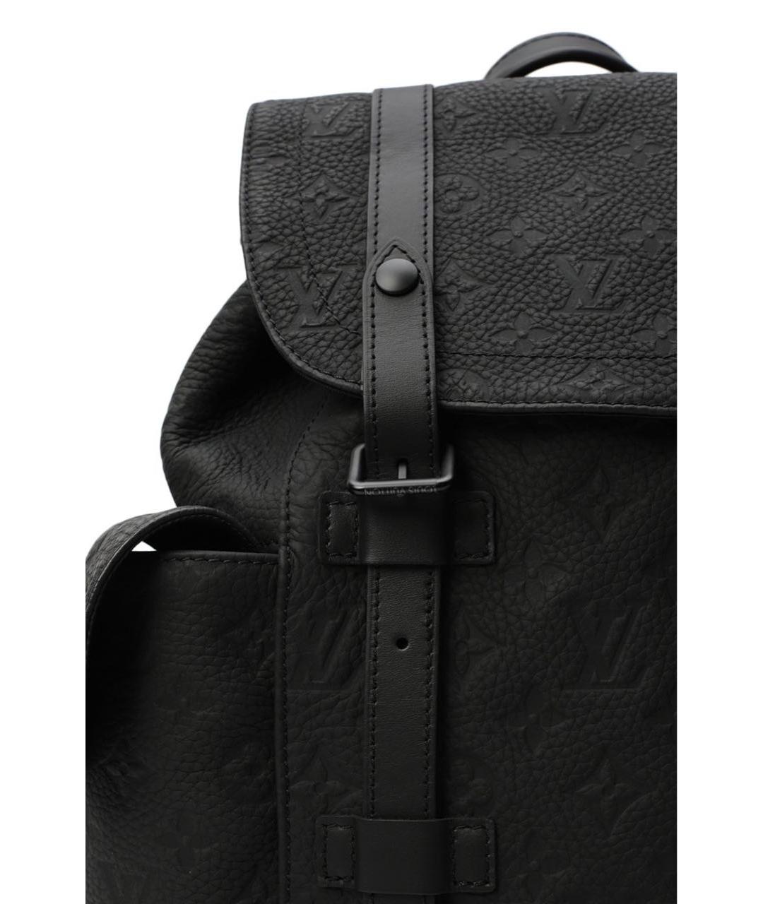 LOUIS VUITTON Черный кожаный рюкзак, фото 5
