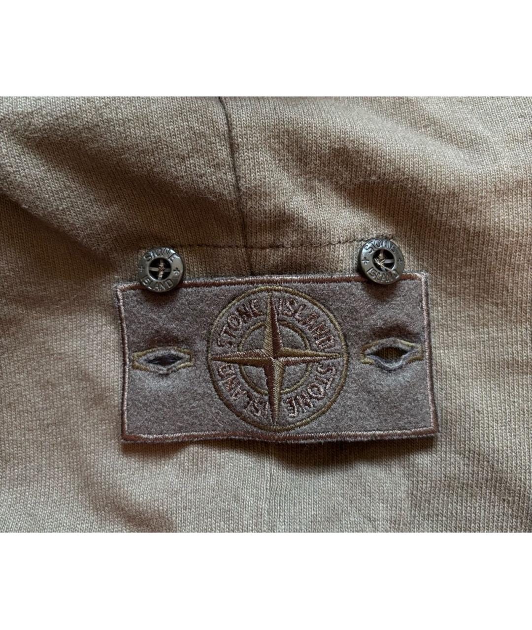 STONE ISLAND Хаки хлопковые повседневные брюки, фото 6