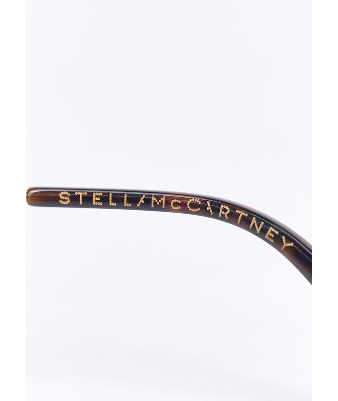 STELLA MCCARTNEY Золотые металлические солнцезащитные очки, фото 3