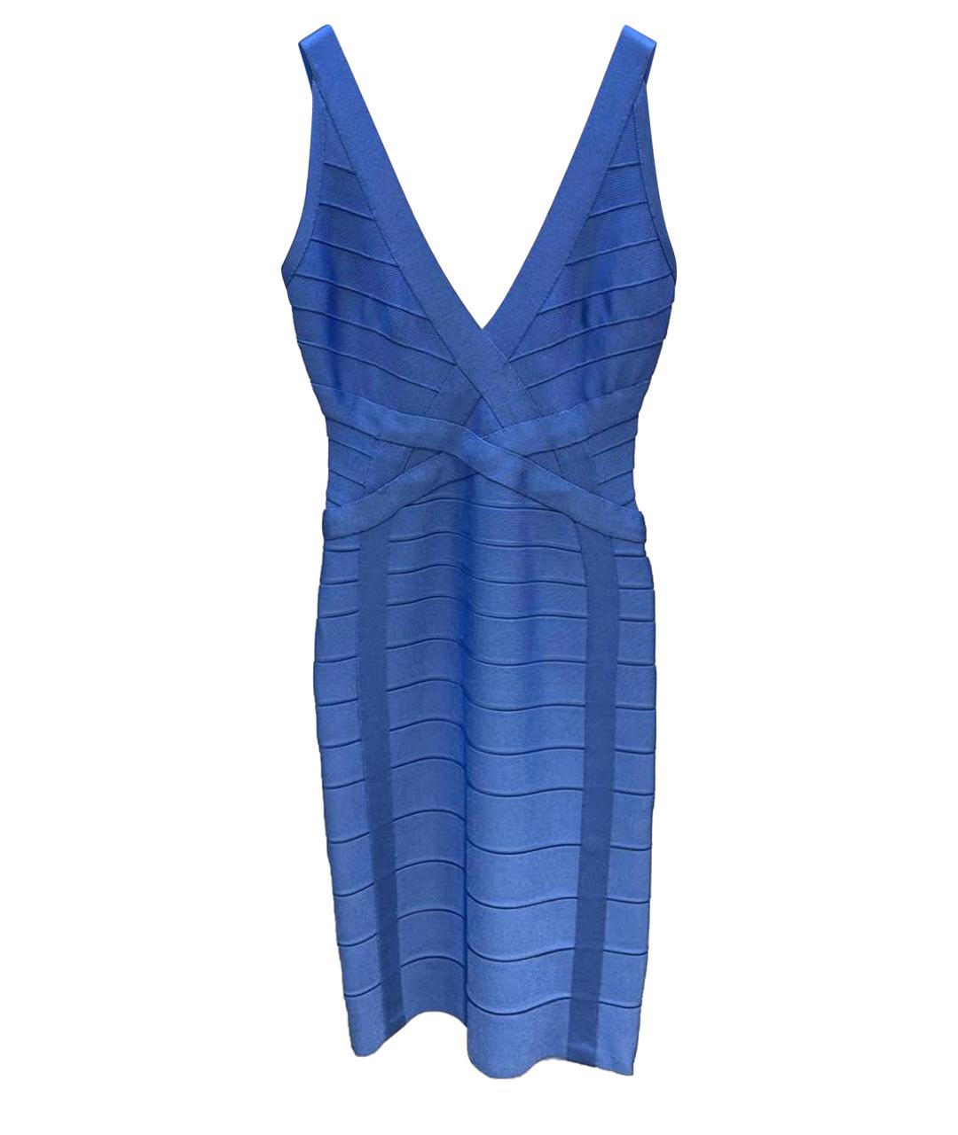 HERVE LEGER Голубое платье, фото 1