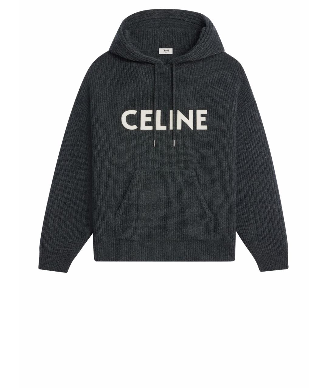 CELINE Антрацитовый шерстяной джемпер / свитер, фото 1