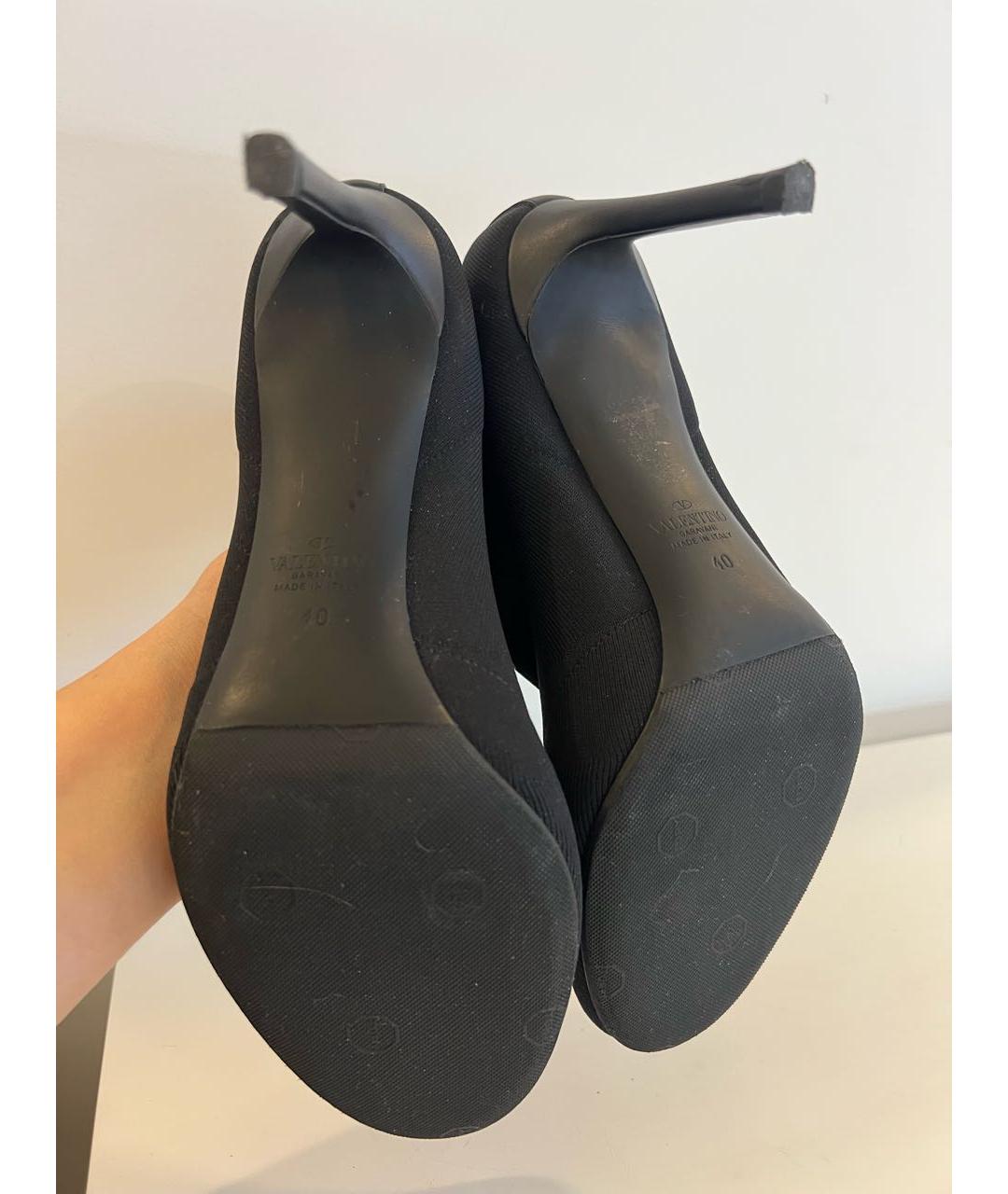 VALENTINO Черные текстильные ботильоны, фото 5