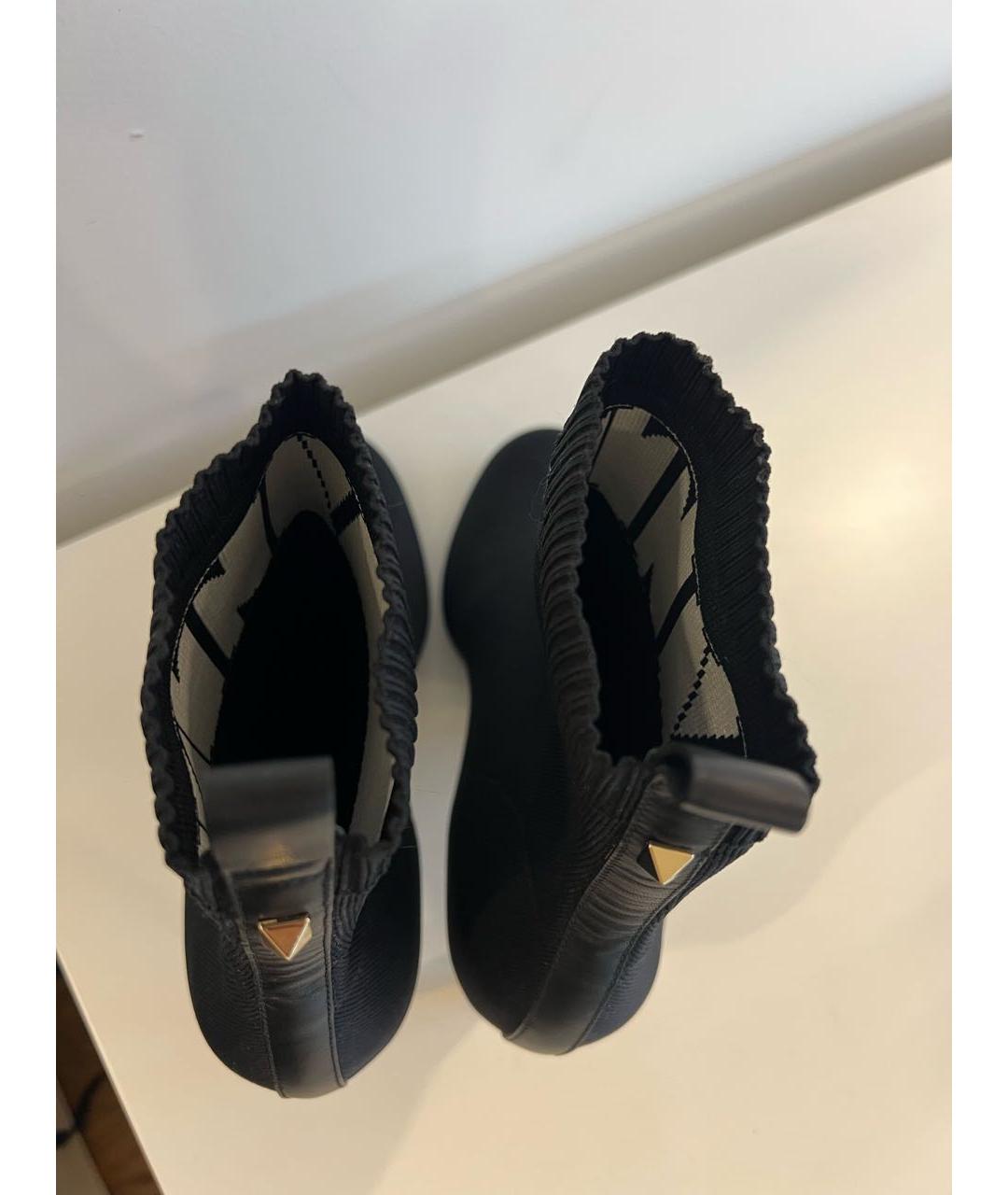 VALENTINO Черные текстильные ботильоны, фото 3