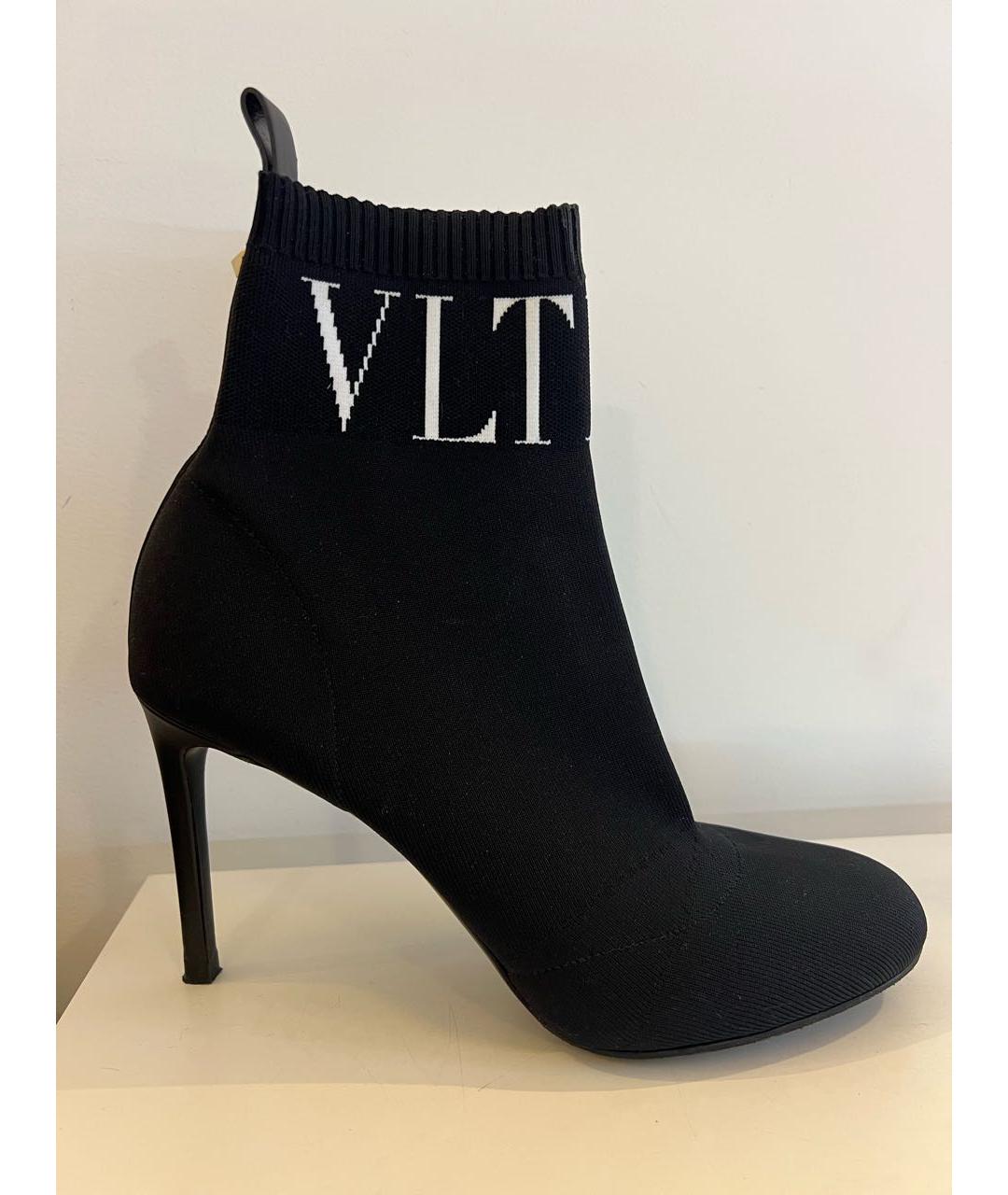 VALENTINO Черные текстильные ботильоны, фото 6