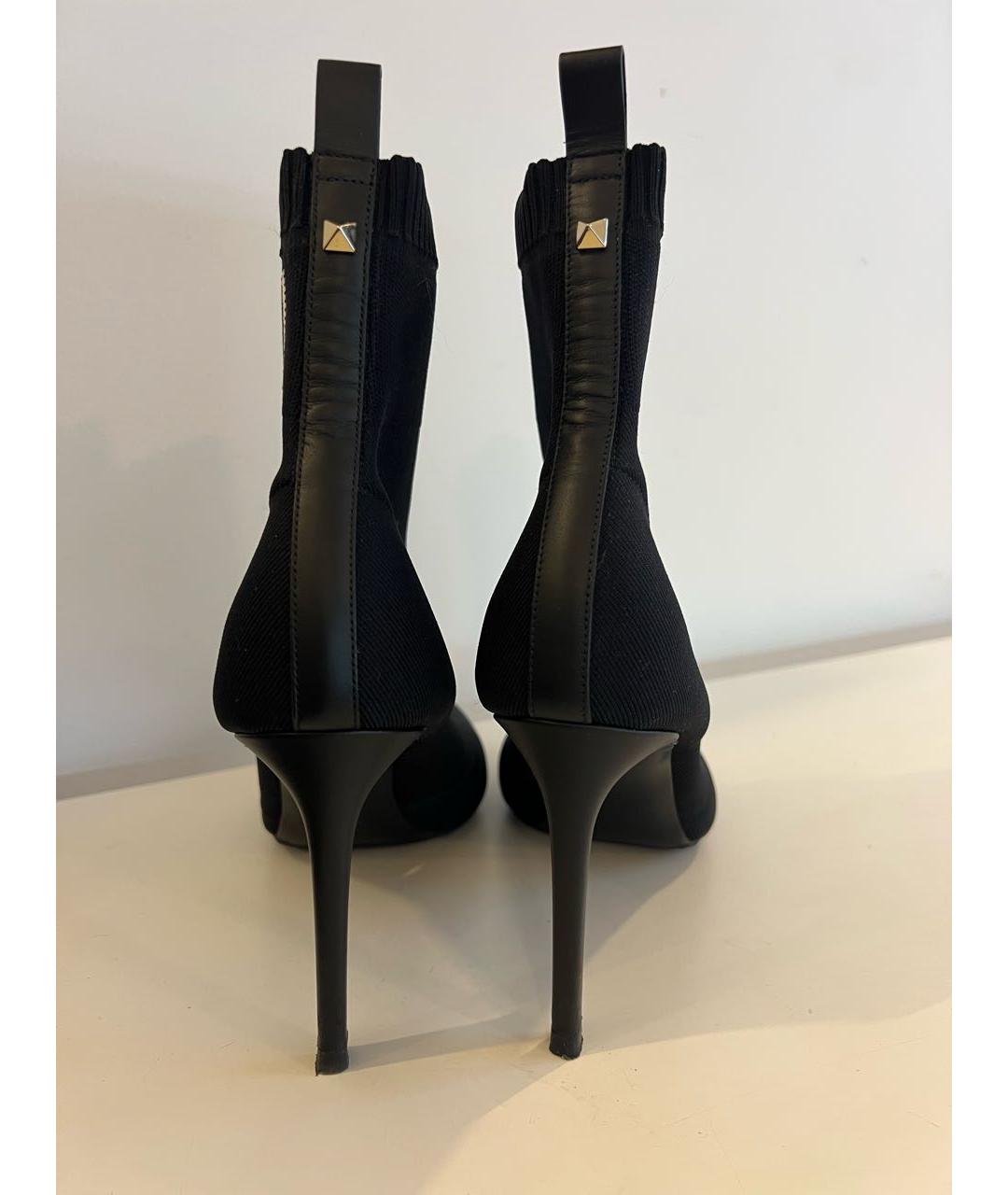 VALENTINO Черные текстильные ботильоны, фото 4
