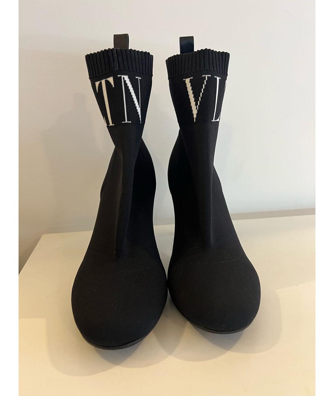 VALENTINO Черные текстильные ботильоны, фото 2