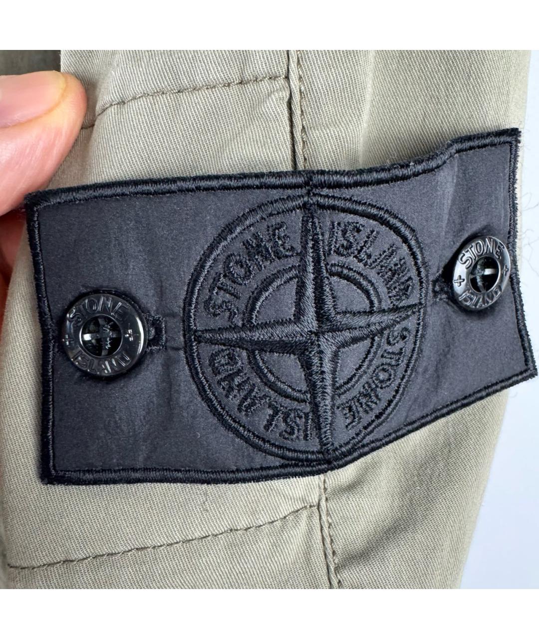 STONE ISLAND SHADOW PROJECT Хаки хлопко-эластановые повседневные брюки, фото 2