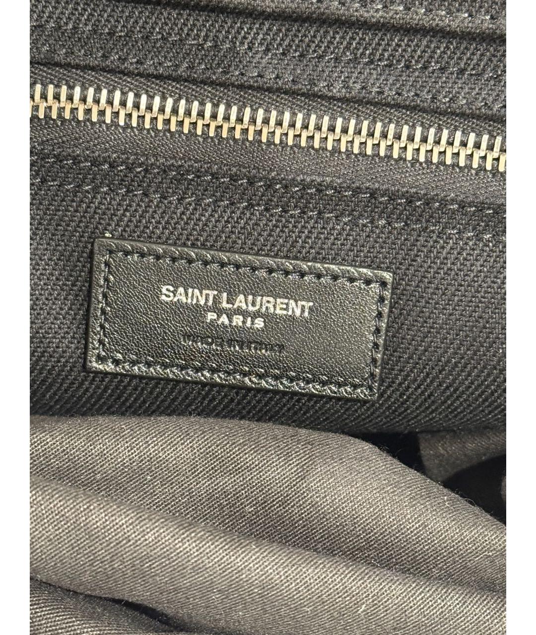 SAINT LAURENT Черная деним сумка тоут, фото 5