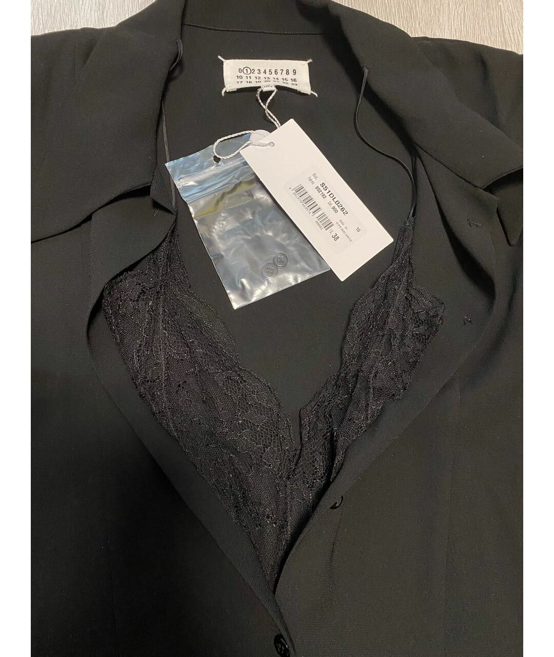 MAISON MARGIELA Черная полиэстеровая рубашка, фото 6