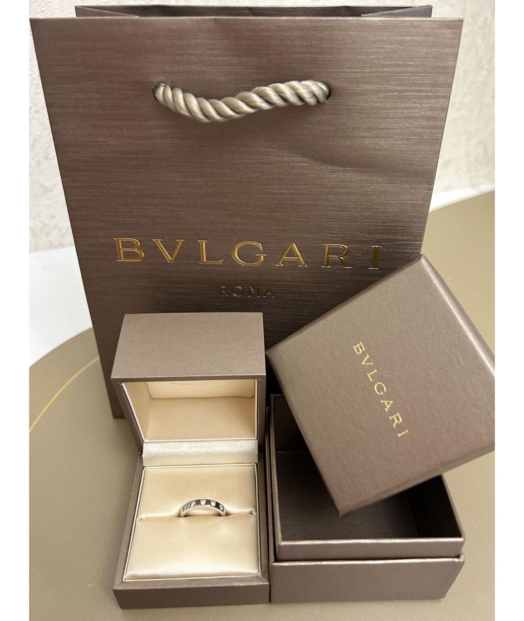 BVLGARI Серебряное платиновое кольцо, фото 2