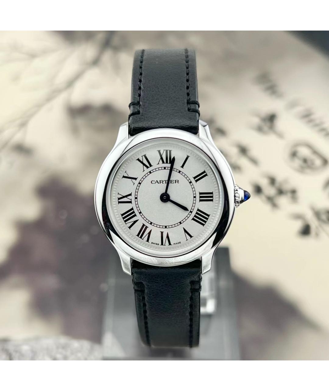 CARTIER Черные часы, фото 5