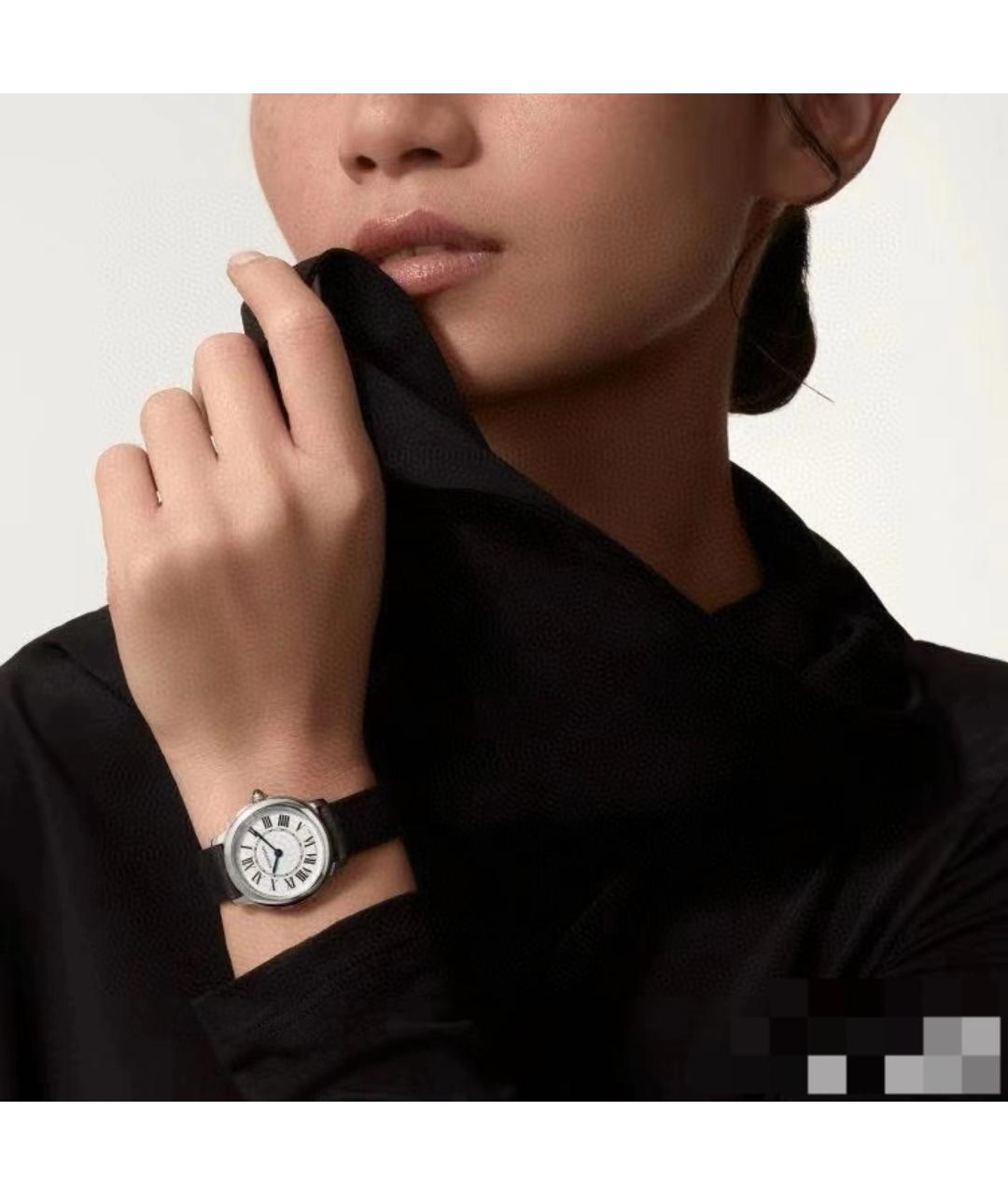 CARTIER Черные часы, фото 4