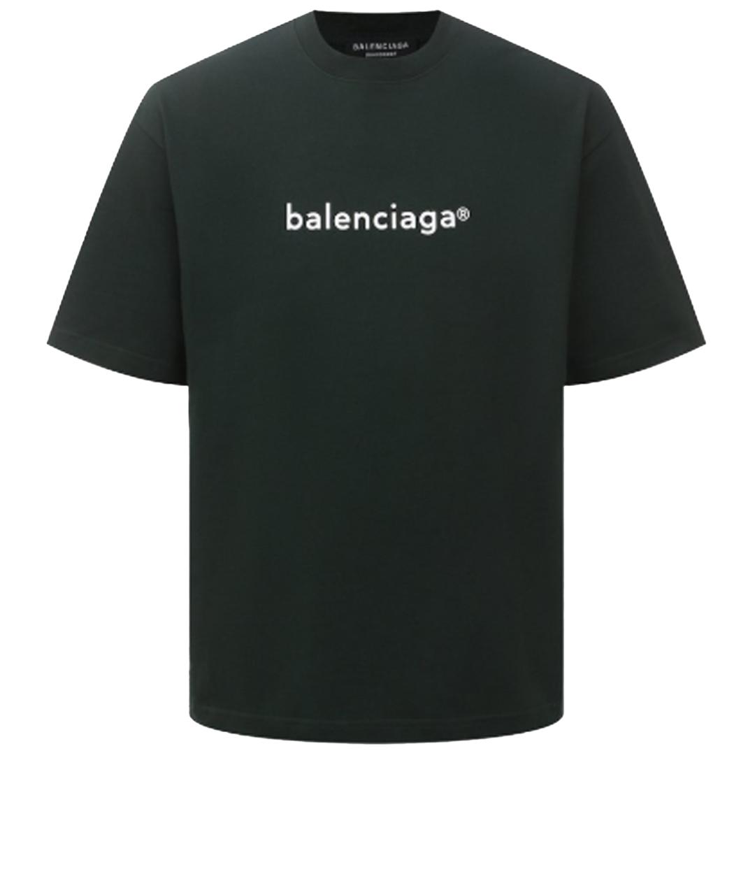 BALENCIAGA Зеленая хлопковая футболка, фото 1