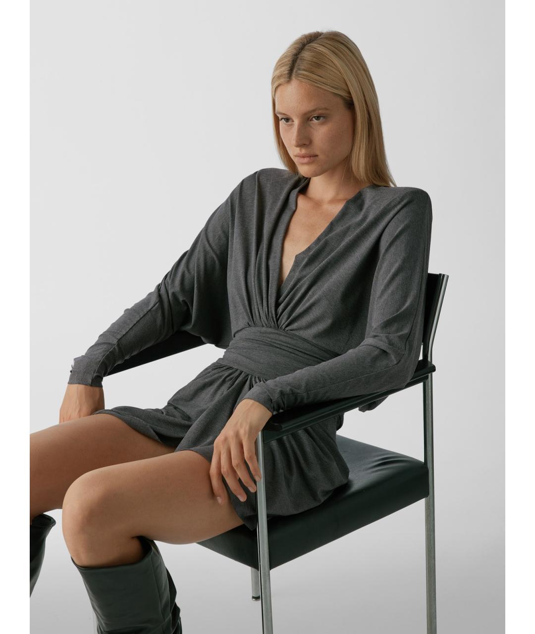 ALEXANDRE VAUTHIER Серое коктейльное платье, фото 2
