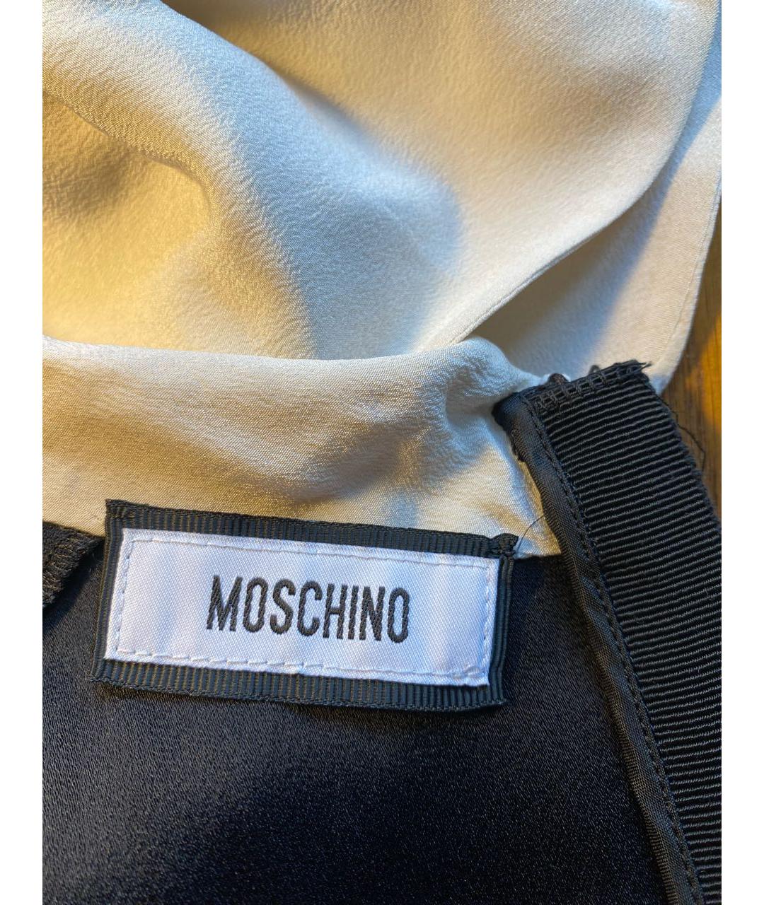 MOSCHINO Черное ацетатное повседневное платье, фото 5