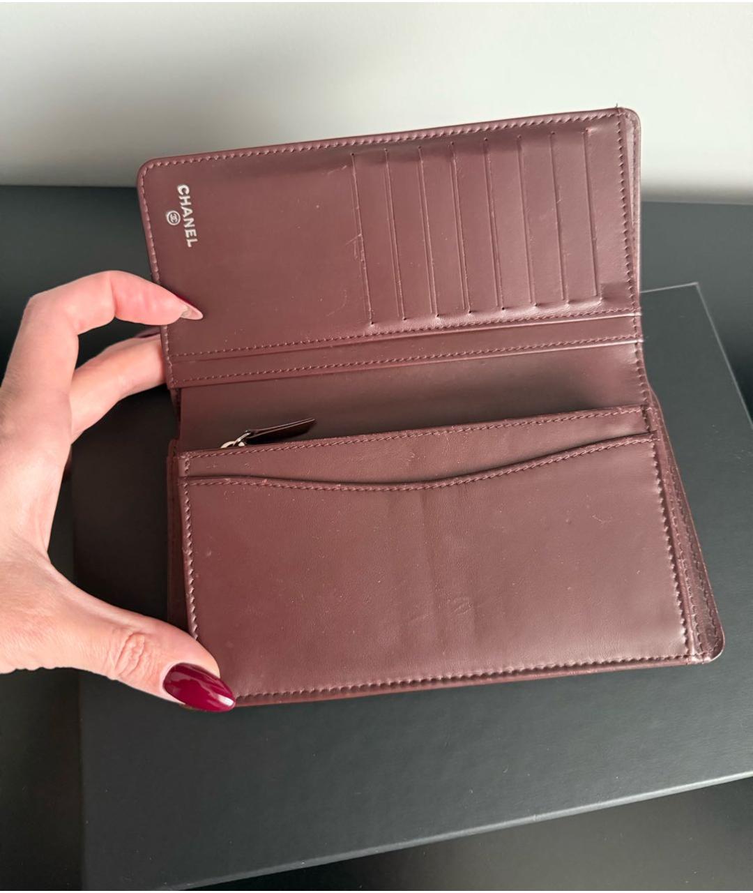 CHANEL Черный кожаный кошелек, фото 4