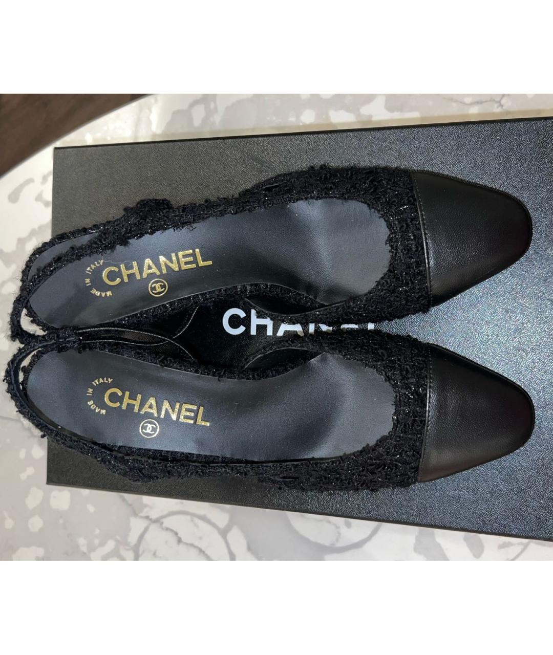 CHANEL Хаки кожаные туфли, фото 6