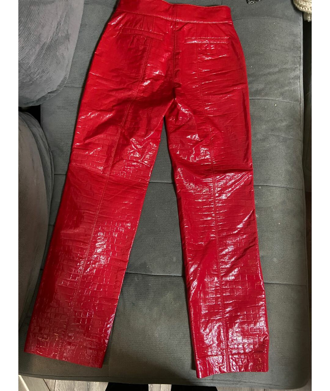 MSGM Красные прямые брюки, фото 2