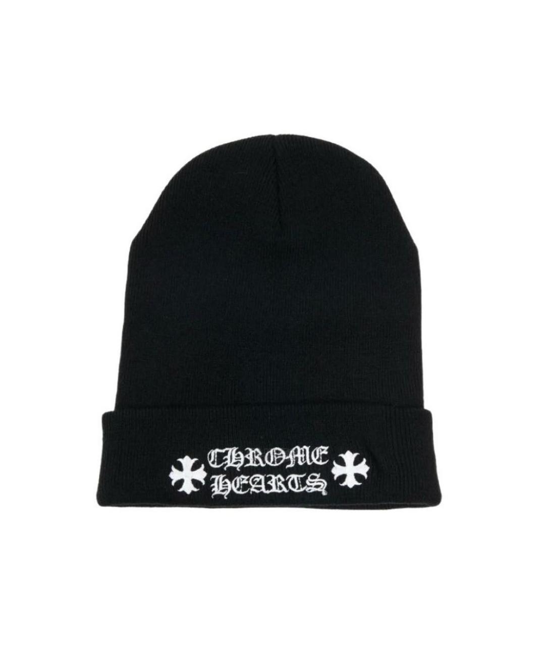 CHROME HEARTS Черная шапка, фото 1