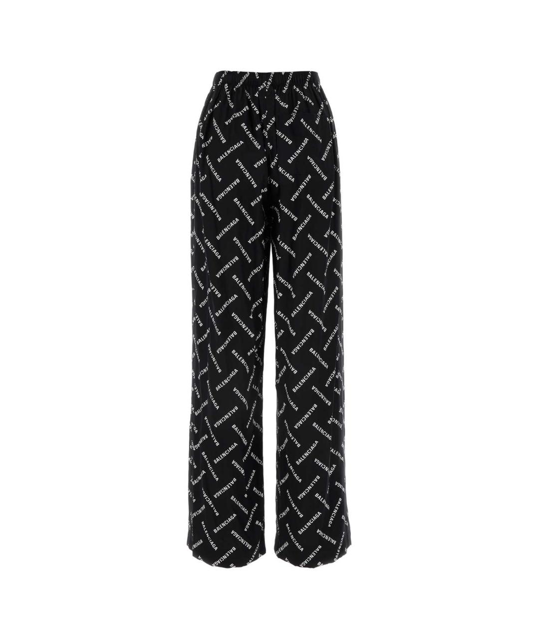 BALENCIAGA Черные вискозные брюки широкие, фото 2