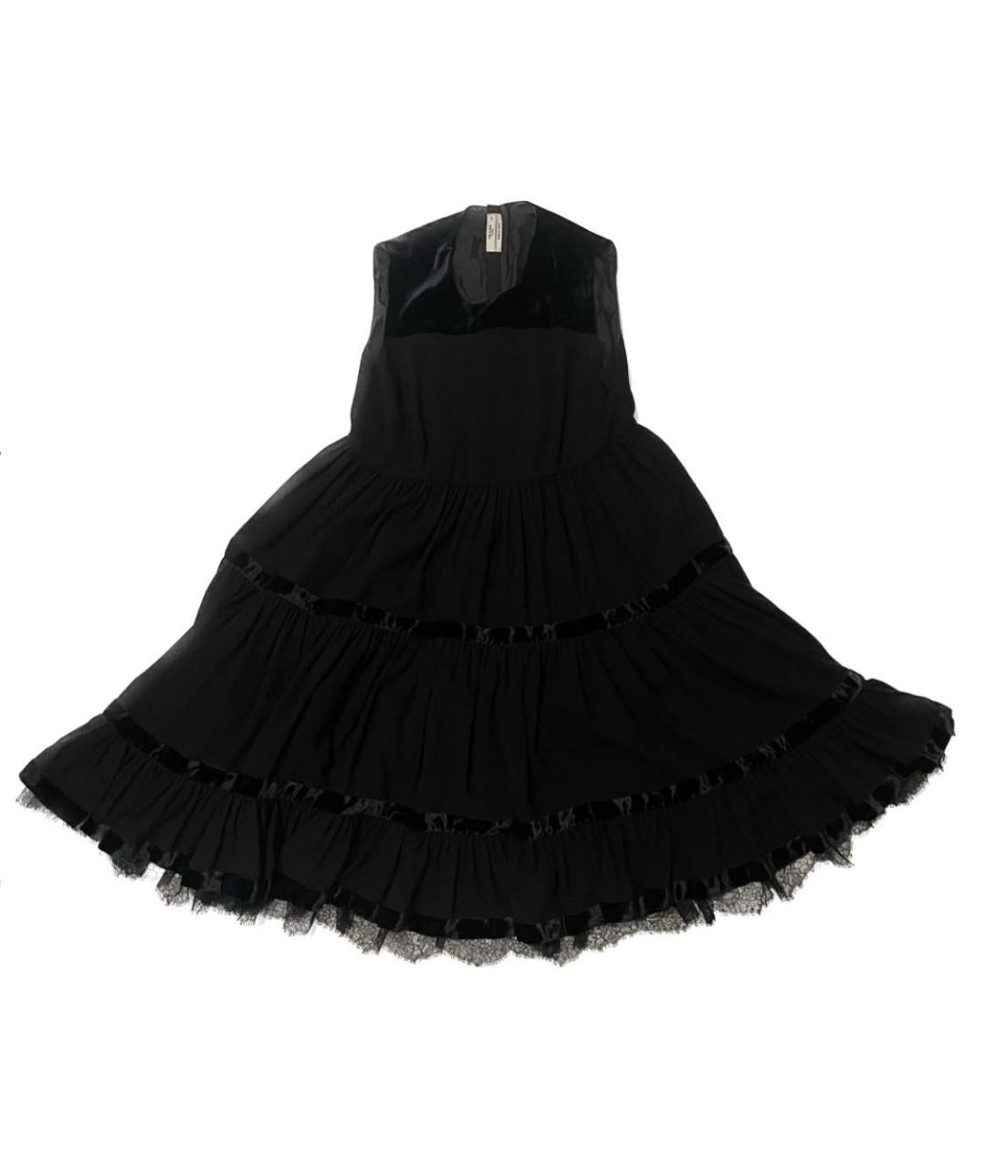 PRADA Черное ацетатное повседневное платье, фото 1